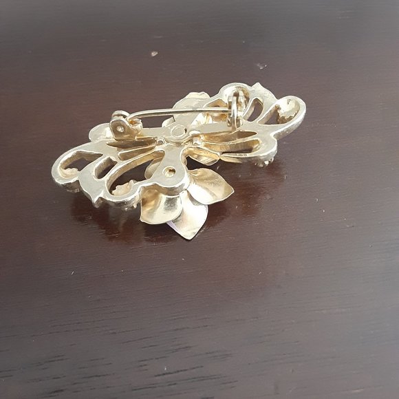 enamel Floral spray brooch - Picture 3 of 5